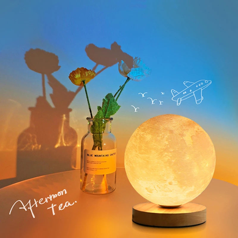 3D Magnetic Floating Moon Lamp – Levitating LED Lunar Light with Touch Control and 3 Color Modes | Creative Home, Office, and Bedroom Night Light Décor