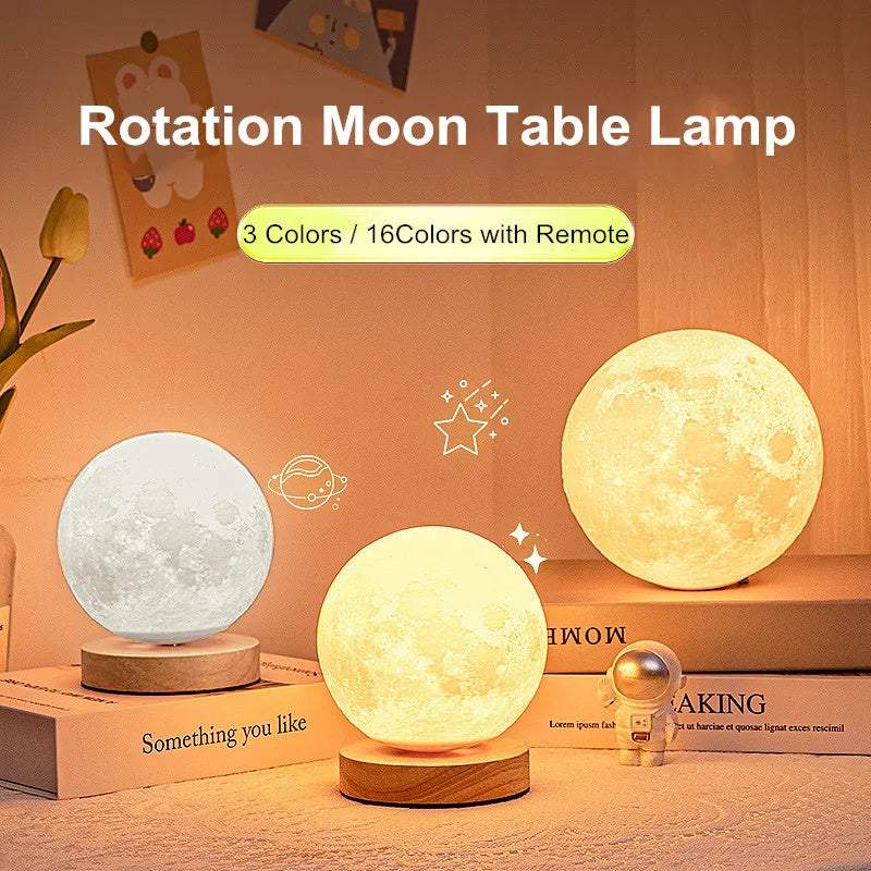 3D Magnetic Floating Moon Lamp – Levitating LED Lunar Light with Touch Control and 3 Color Modes | Creative Home, Office, and Bedroom Night Light Décor