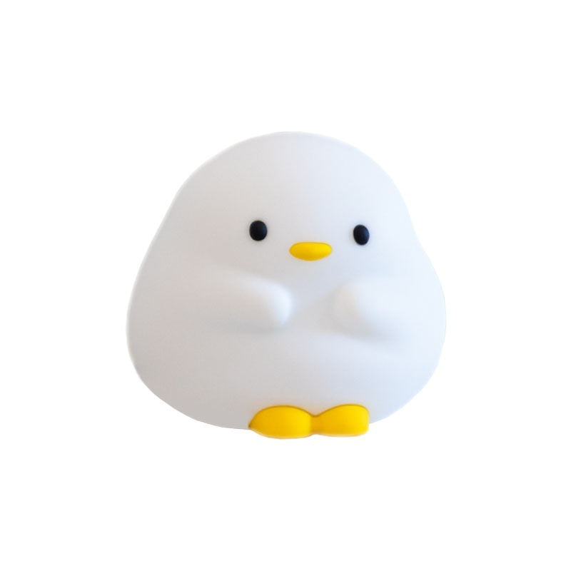 Cute Duck LED Night Lamp – Soft Silicone USB Rechargeable Touch Sensor Light with Timer | Adorable Cartoon Bedside Sleeping Lamp for Kids, Bedroom, and Home Décor