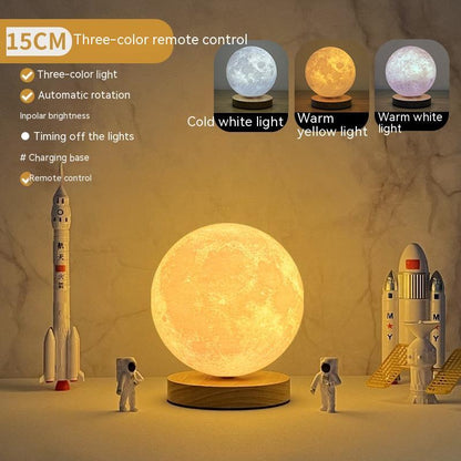 3D Magnetic Floating Moon Lamp – Levitating LED Lunar Light with Touch Control and 3 Color Modes | Creative Home, Office, and Bedroom Night Light Décor