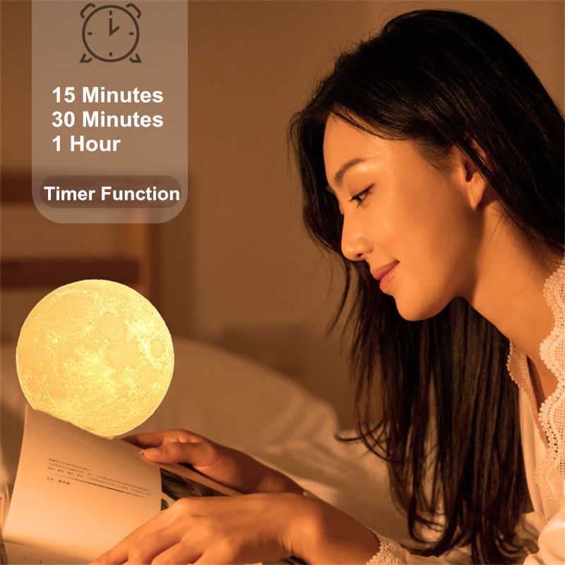 3D Magnetic Floating Moon Lamp – Levitating LED Lunar Light with Touch Control and 3 Color Modes | Creative Home, Office, and Bedroom Night Light Décor
