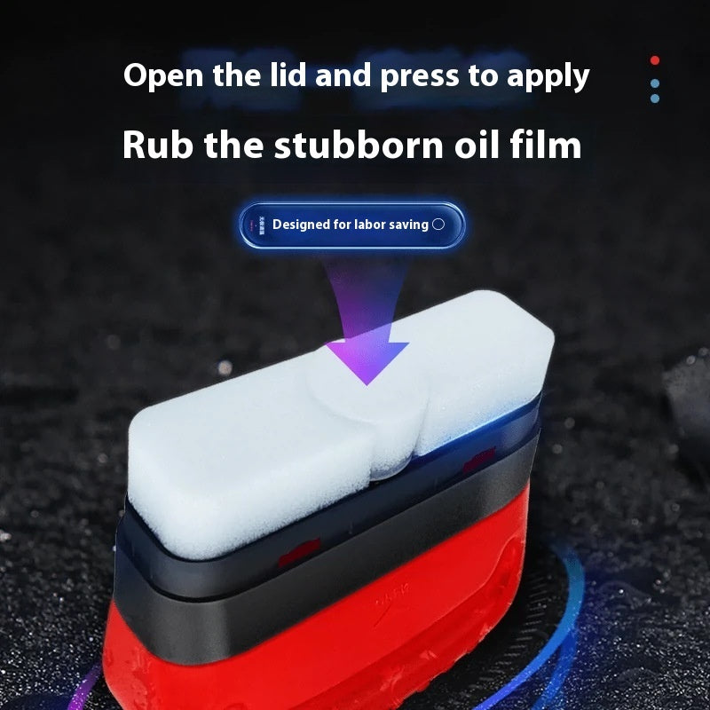 Automotive Windshield Oil Film Cleaning Brush – Universal Car Glass Sponge Cleaner for Removing Dirt, Grease, and Water Marks | Glass Cleaning Wipe Tool