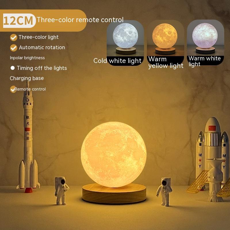 3D Magnetic Floating Moon Lamp – Levitating LED Lunar Light with Touch Control and 3 Color Modes | Creative Home, Office, and Bedroom Night Light Décor