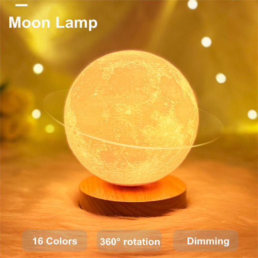 3D Magnetic Floating Moon Lamp – Levitating LED Lunar Light with Touch Control and 3 Color Modes | Creative Home, Office, and Bedroom Night Light Décor