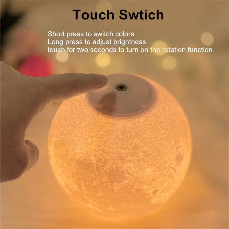 3D Magnetic Floating Moon Lamp – Levitating LED Lunar Light with Touch Control and 3 Color Modes | Creative Home, Office, and Bedroom Night Light Décor
