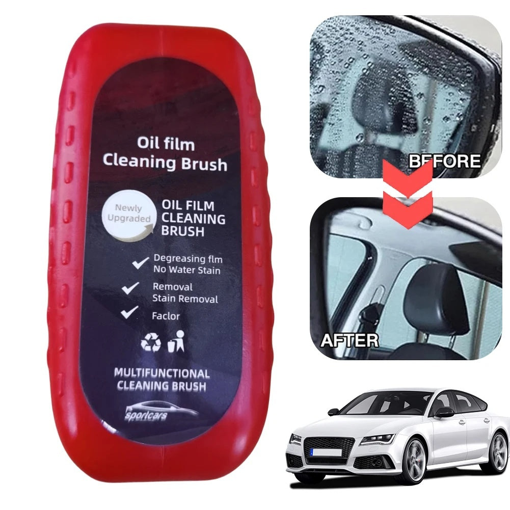 Automotive Windshield Oil Film Cleaning Brush – Universal Car Glass Sponge Cleaner for Removing Dirt, Grease, and Water Marks | Glass Cleaning Wipe Tool
